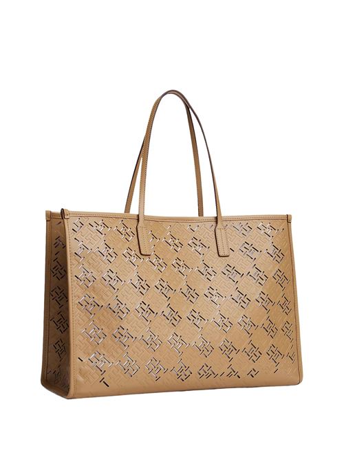 Borsa beige in poliuretano Tommy Hilfiger | AW0AW17501RBC